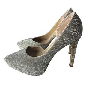 Gianni Bini Rhinestone Pumps Silver Size 8.5